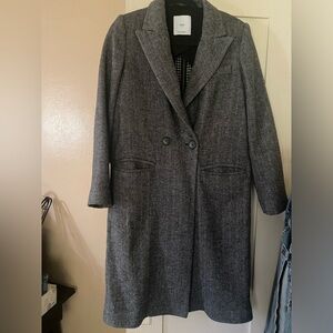 Mango Herringbone Coat Size S